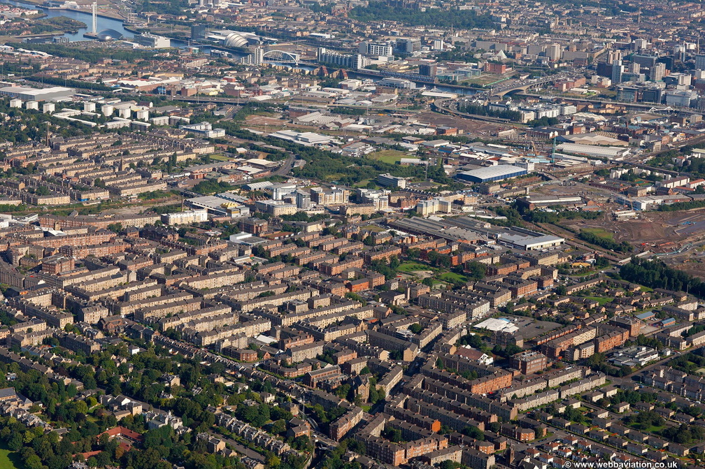 Govanhill Glasgow from the air