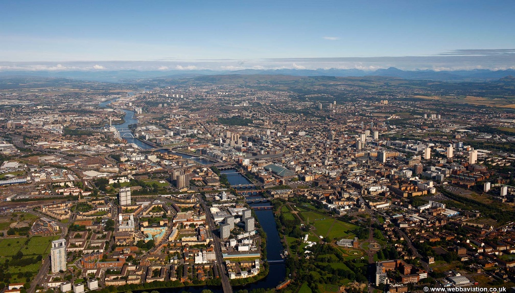  River Clyde Glasgow from the air