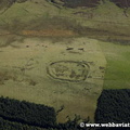 Hillfort at Dodburn hill Scotland  UK aerial photograph