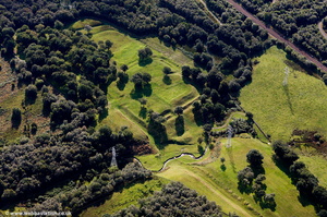 Rough Castle Roman Fort on the Antonine Wall   from the air