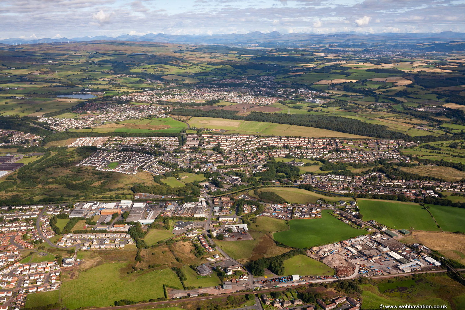 Bonnybridge Stirlingshire Scotland UK aerial photo