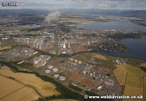 Grangemouth Oil Refinery Scotland  UK aerial photograph