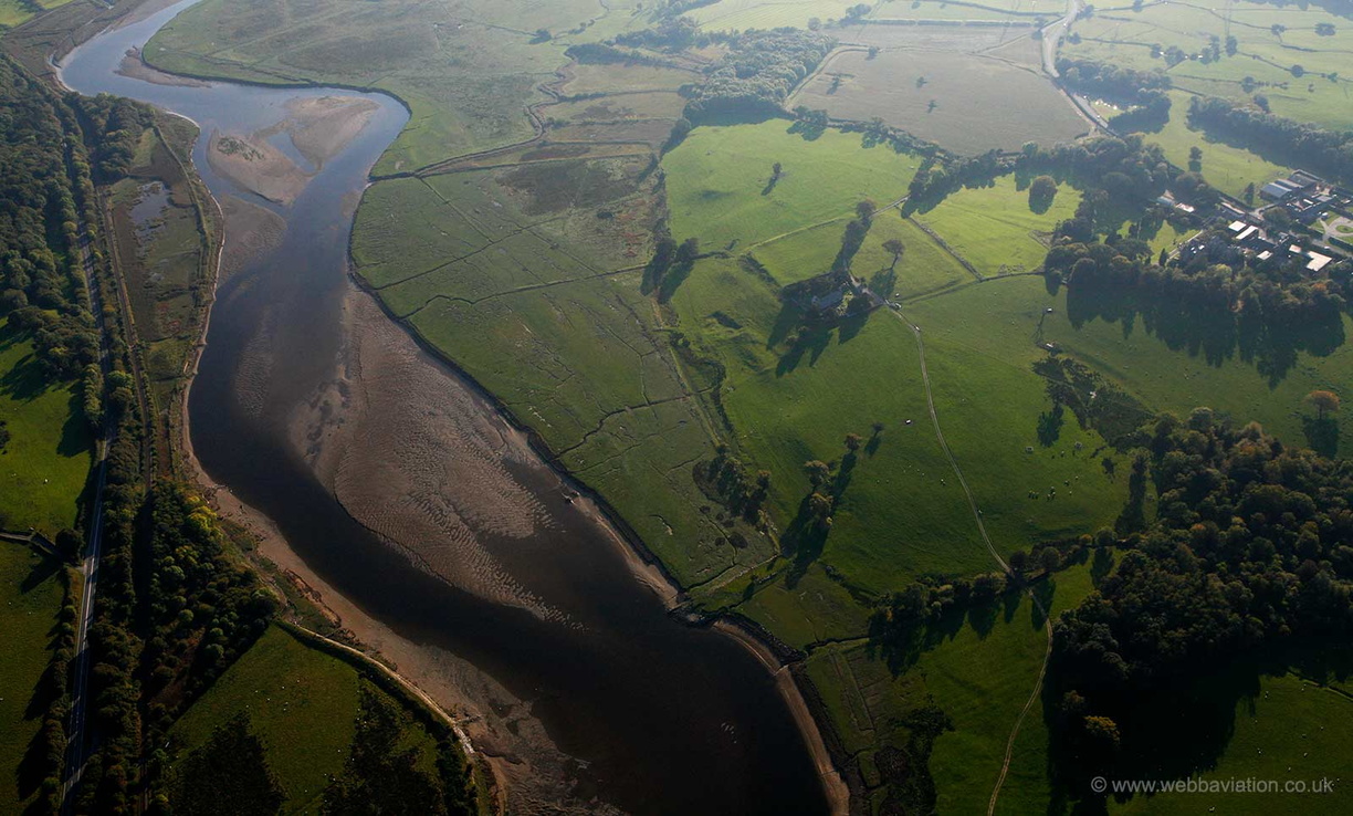 Canovium Roman Fort in North Wales  aerial photograph