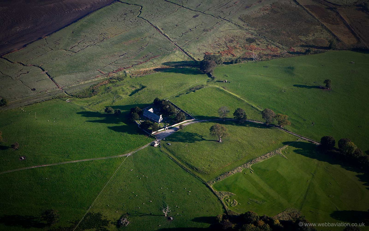 Canovium Roman Fort in North Wales  aerial photograph