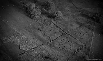 World War 1 practice trenches at Bodelwyddan North Wales from the air