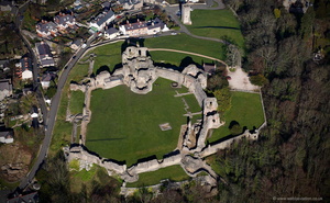 Denbigh Castle North Wales aerial photograph