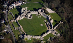 Denbigh Castle North Wales aerial photograph