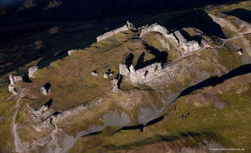 Dinas Bran Castle aerial photograph