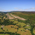 Eglwyseg limestone escarpment aerial photo