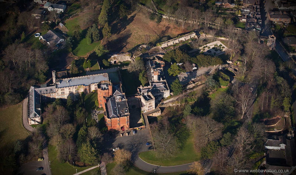 Ruthin Castle aerial photograph
