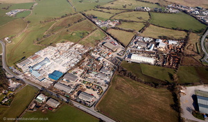 Lon Gwynedd Industrial area  Ruthin aerial photograph