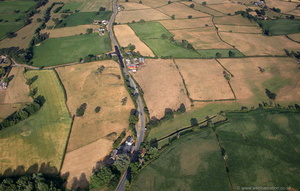 Eglwys Cross Motte Wrexham  from the air