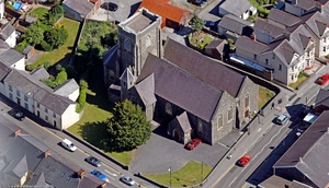 Christ Church, Carmarthen  from the air