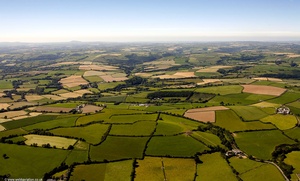 Castell-y-gaer hillfort Carmarthen from the air