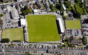Richmond Park football stadium Carmarthen  from the air