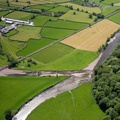 the confluence of the River Towy / Afon Tywi and River Sawdde  / Afon Sawdde from the air
