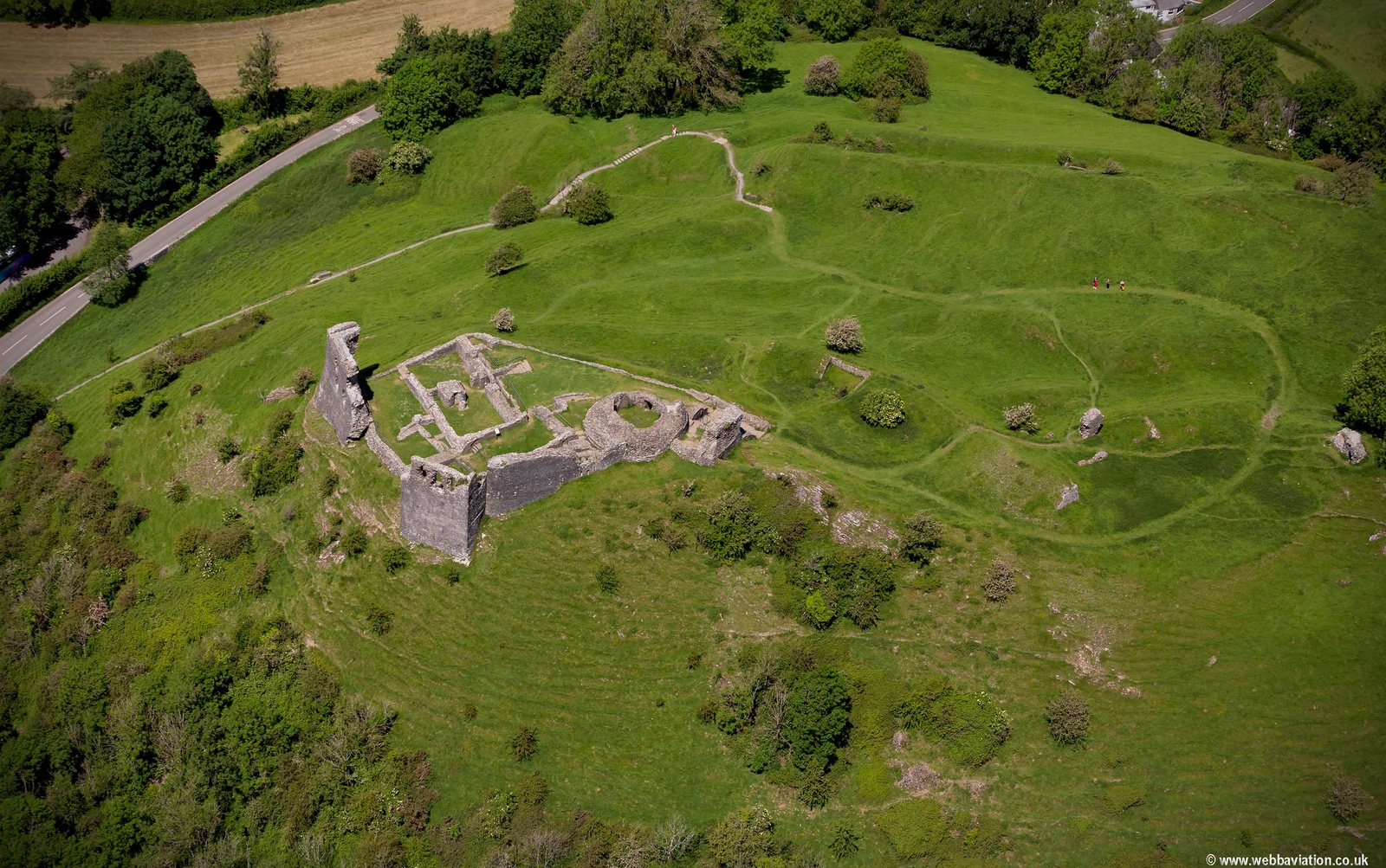 Dryslwyn Castle from the air