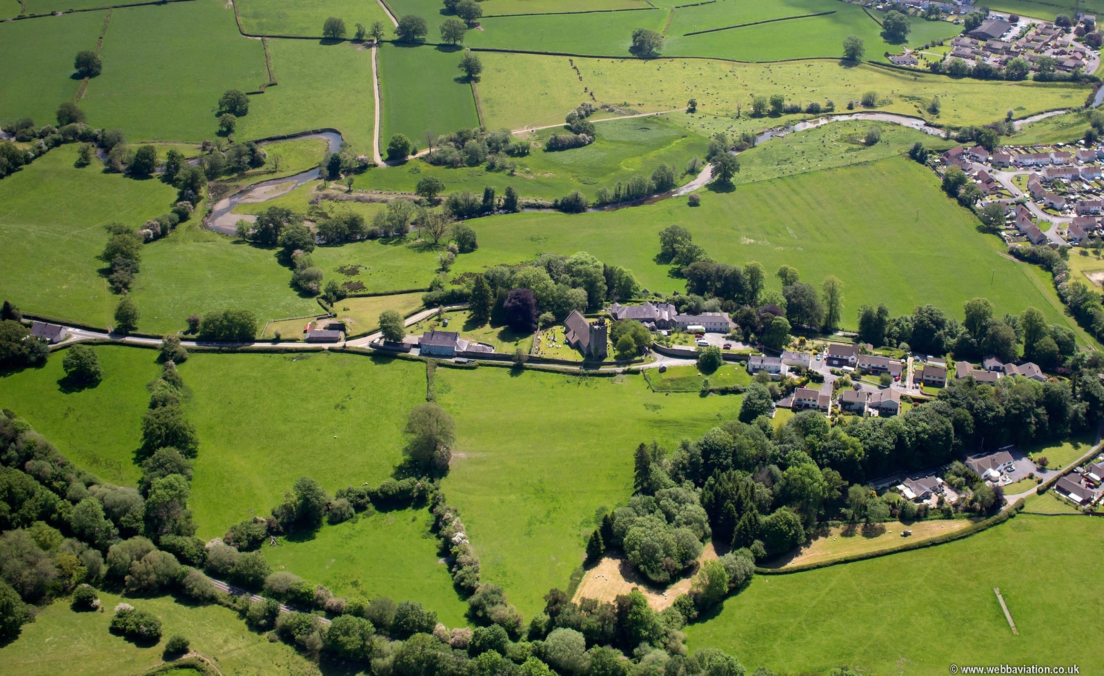 Llandovery Roman fort from the air