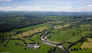 River Towy ( Afon Tywi )  , Llandovery,  from the air