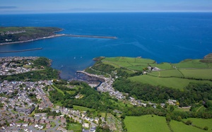 Lower Town Fishguard Pembrokeshire from the air