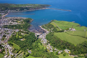 Lower Town Fishguard Pembrokeshire from the air