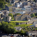 Haverfordwest Castle Pembrokeshire from the air