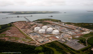 South Hook LNG terminal near Milford Haven aerial photo 