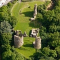 Narberth Castle  Pembrokeshire from the air