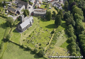 Narberth church Pembrokeshire Wales aerial photograph 