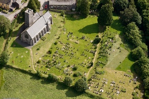 Narberth Church Pembrokeshire from the air