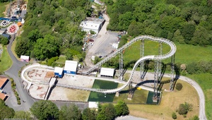 Drenched, Oakwood Theme Park Pembrokeshire from the air