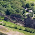 Megafobia wooden roller coaster, Oakwood Theme Park Pembrokeshire from the air