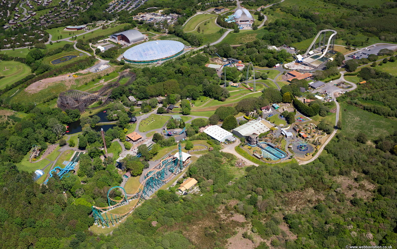 Oakwood Theme Park Pembrokeshire from the air