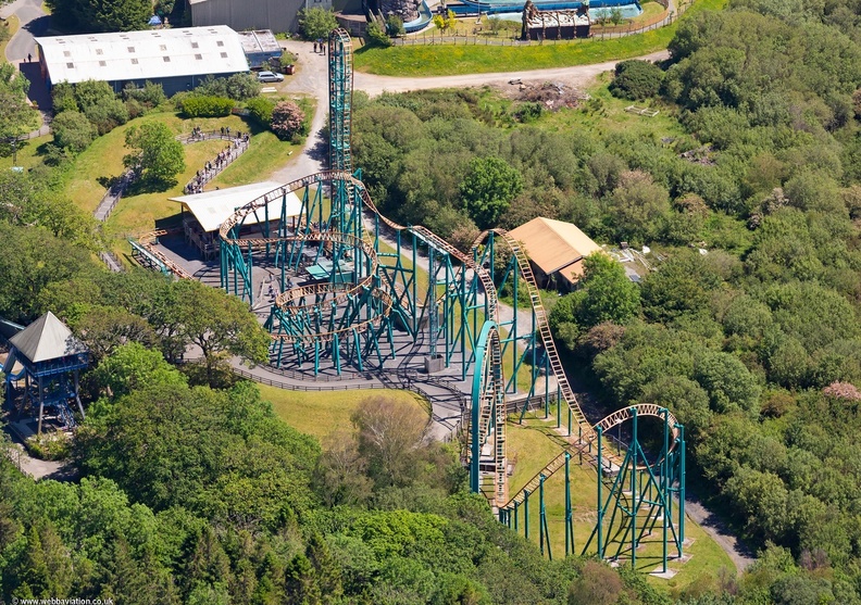 Speed - No Limits, Oakwood Theme Park Pembrokeshire from the air