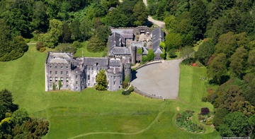 Picton Castle Pembrokeshire from the air