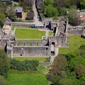 the ruins of St Davids Bishops Palace from the air