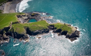 Trwyncastell Promontory fort from the air