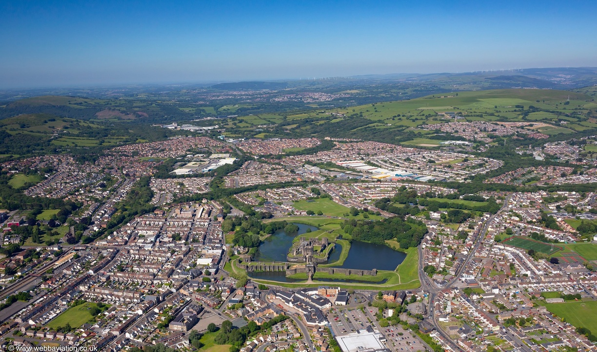 Caerphilly aerial photograph