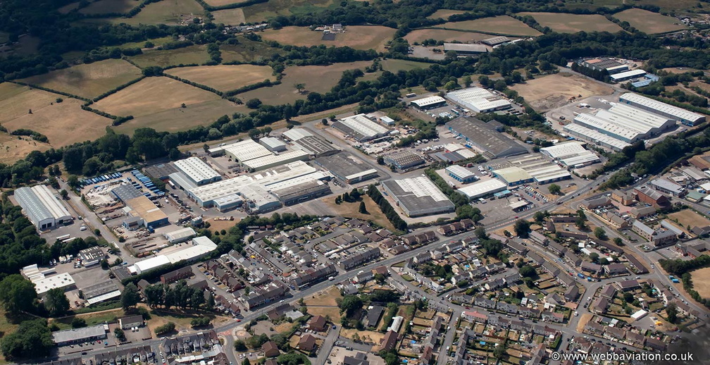 Pantglas Industrial Estate from the air