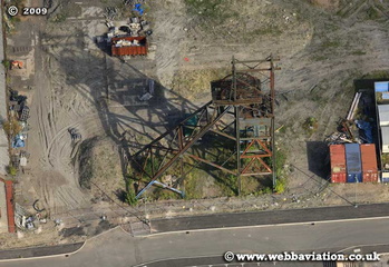 Penallta Colliery near Hengoed  Rhymney Valley South Wales aerial photograph 