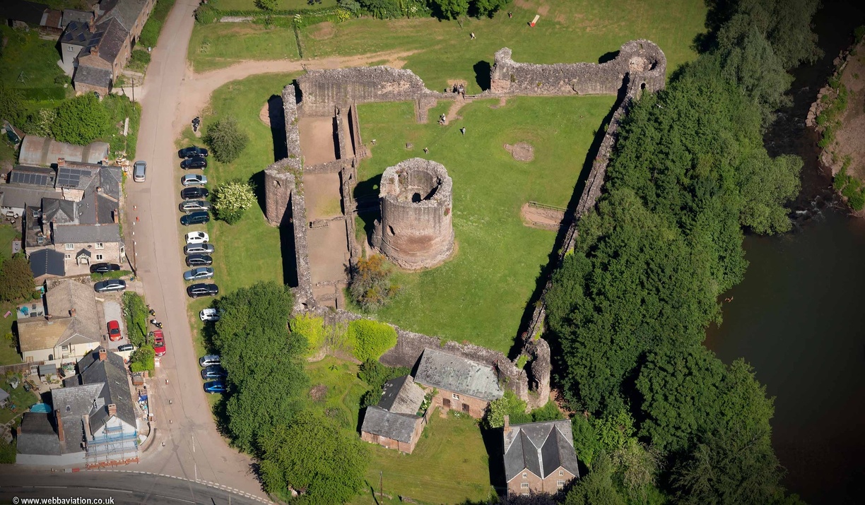 Skenfrith Castle  aerial photo