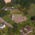 medieval St. Bridget's Church  aerial photo