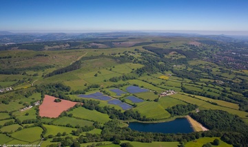 Cwrt Henllys Solar Farm Cwmbran, aerial photograph