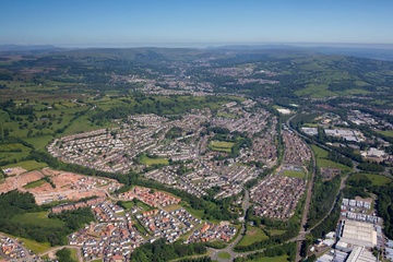 Sebastopol, Torfaen, Wales aerial photo