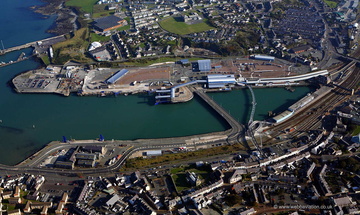 Holyhead Ferry Port Anglesey  aerial photograph