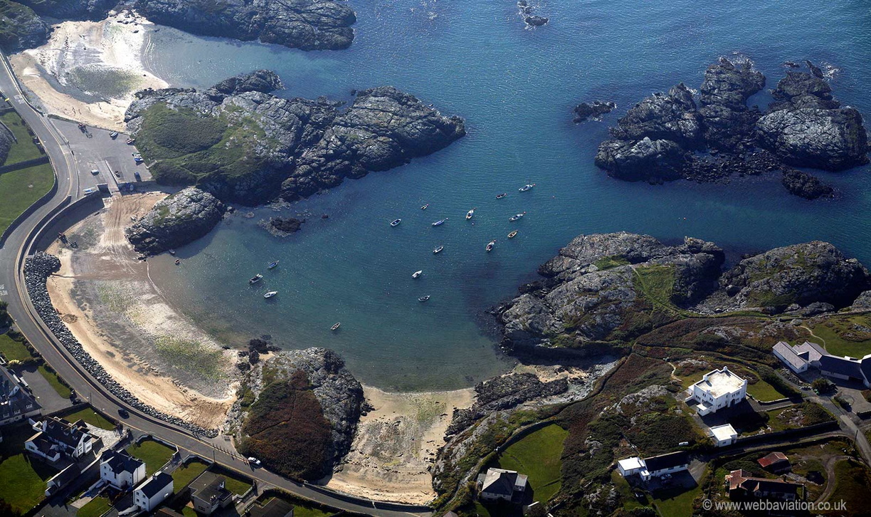 Trearddur Bay Anglesey  aerial photograph