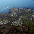 caravan parks at Treaddur Bay   Anglesey  aerial photograph