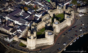 Caernarfon Castle  aerial photograph 