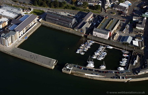 Victoria Dock Marina Caernarfon aerial photograph 
