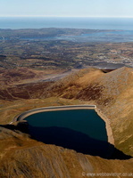 Marchlyn Mawr , upper reservoir  of theElectric Mountain Dinorwig hydroelectric  power station   from the air 